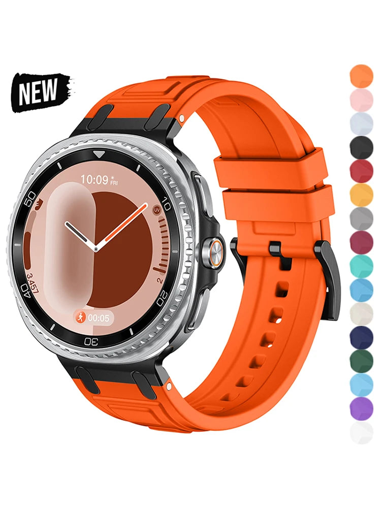 Strap for Samsung Galaxy Watch Watch 9/8 40mm 44mm Sports Silicone Bracelet for Samsung Galaxy Watch 8 Classic 46mm Band Correa Qme
