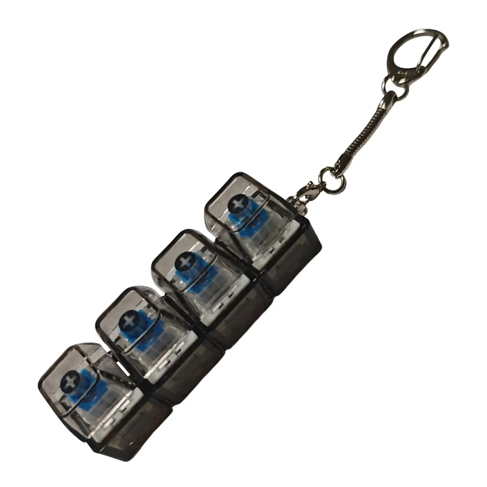 New Keyboard Keychain Fidget Toys Crystal Clicker Sensory Toy For Stress Relief Keyboard Keychain Fidget Gadget For Adults child Qme