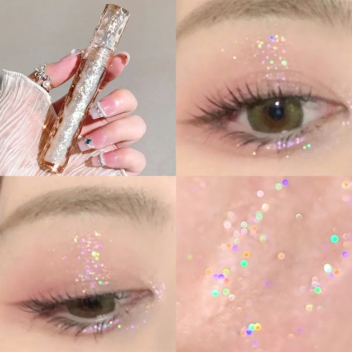 HISYI Colorful Star Flash Eyeshadow Pearlescent Sequins Brighten Eye Qme 02