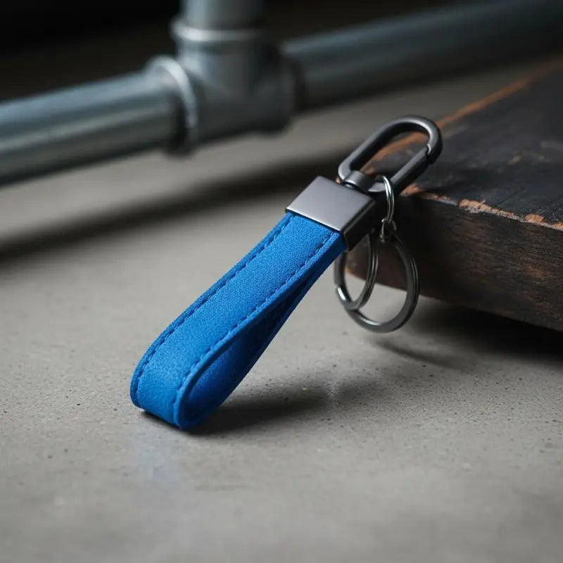 Leather Car Keychain, High-End Car Metal Key, Suede Pendant, Leather Ornament Metal Car Keychain Ring Accessories Qme