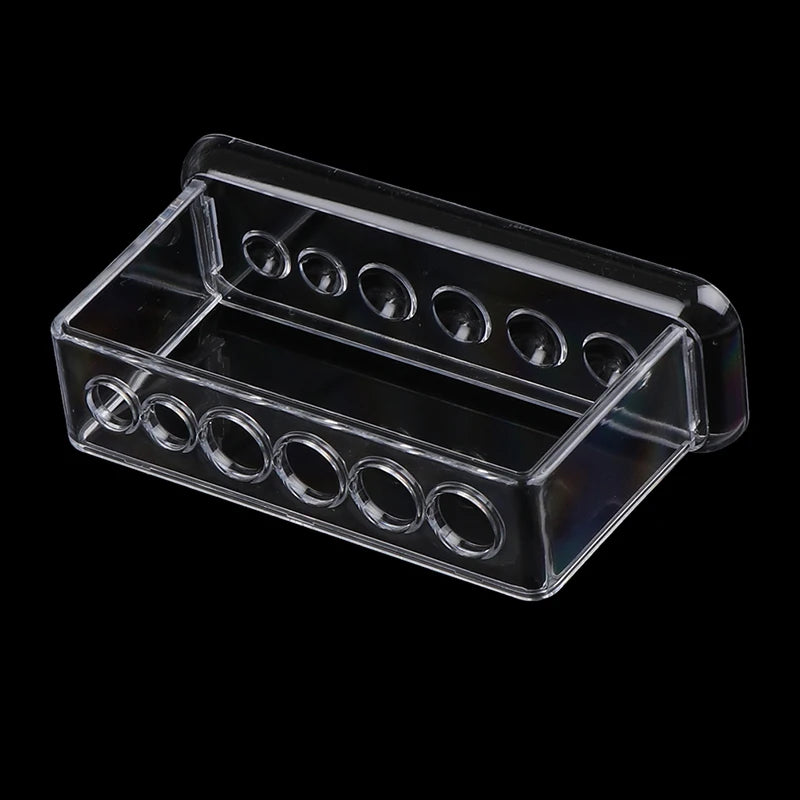 Plastic Clear Test Tube Rack 6 Holes Stand Lab Shelf Qme