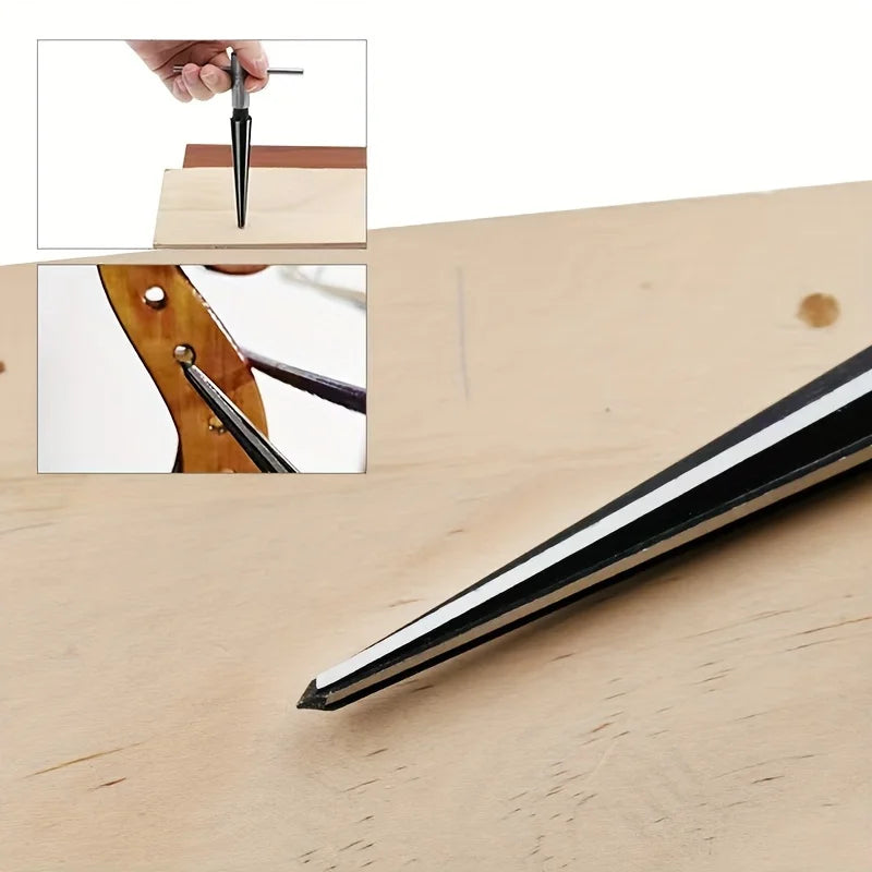 High Carbon Steel Hexagonal Hole Opener Set - Cone Cutters for Wood, Metal and Plastic - Bit Compatible Reamer Tool Accessories Qme