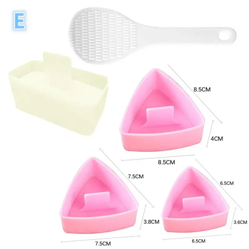 CC11Onigiri Mold Home Kitchen Food Utensils 4- Sushi Press Convenient Qme E