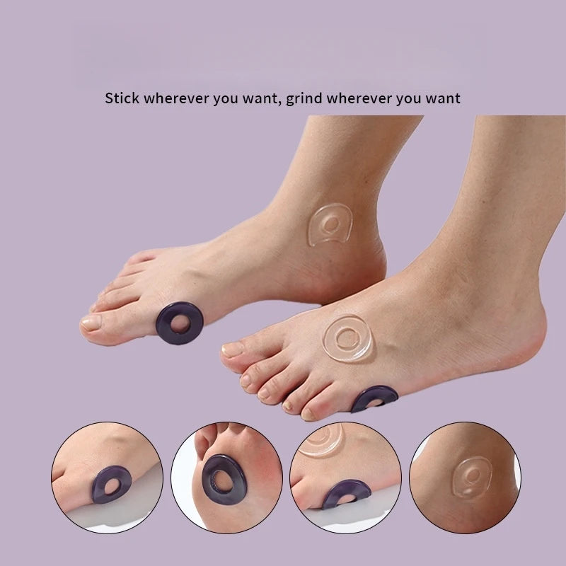 6 Patch/Pcs Gel Round Corn Patch High Heels Anti-Wear Foot Soft Pads Gel Material Wear-Resistant Washable Reusable Corn Patches Qme