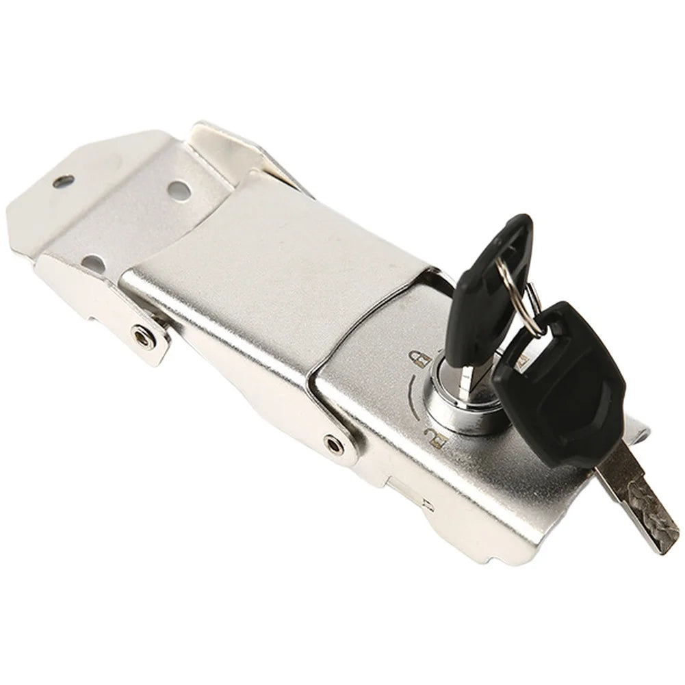 Detachable Stainless Steel Buckle Lock Hardware Motorcycle Trunk Lock Hinge Lock 2 Keys Qme Default Title