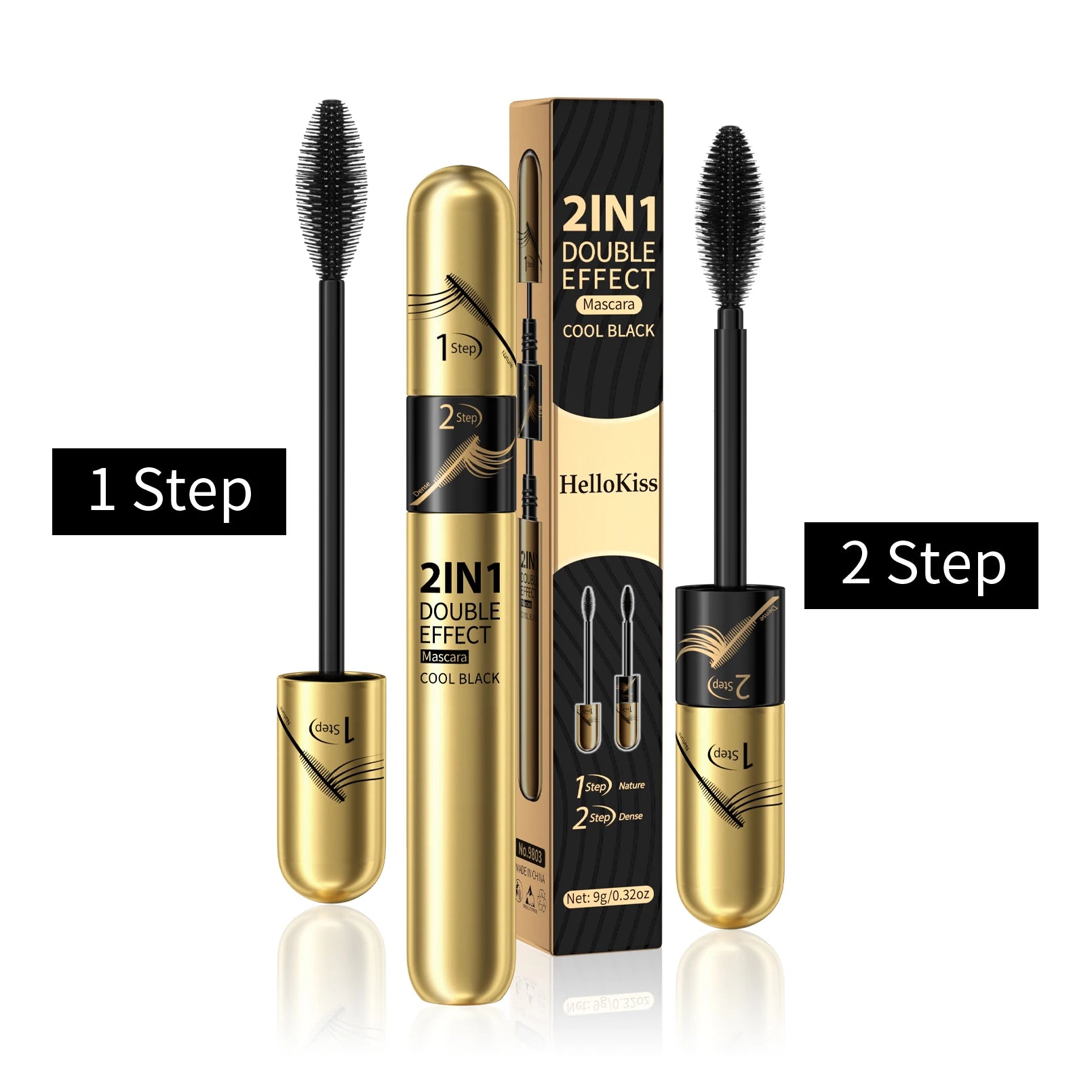 4D Silk Fiber Lash Mascara Waterproof Rimel 3d Mascara For Eyelash Extension Black Thick Lengthening Eye Lashes Korean Cosmetics Qme 9803
