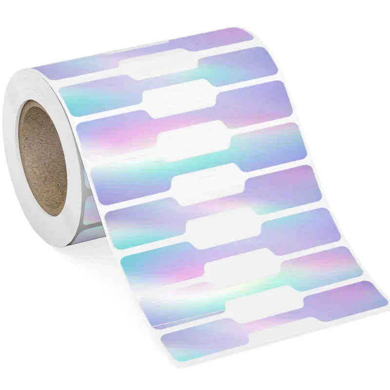 500pcs/Roll Multicolor Jewelry Price Tags Sticker DlY Self Adhesive Kraft Paper Labels for Necklace Bracelet Price Display Tool Qme Laser Color