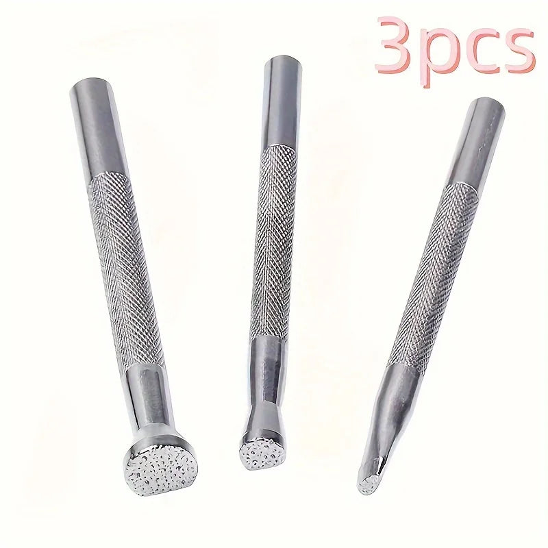 3Pcs Leather Stamping Tools Set Stainless Steel Leather Carving Stamps for DIY Leathercraft Background Texture Qme 3pcs