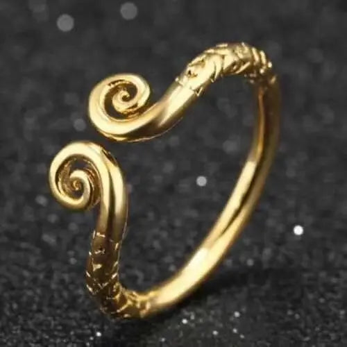 Punk Goth Titanium Steel Dragon Claw Halloween Skull Ring Hot Selling Men's Domineering Opening Rock Animal Jewelry Qme resizable 11