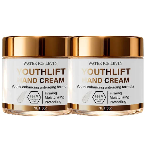 YouthLift Anti-Aging Hand Cream with HA & Retinol for Firming, Moisturizing & Protecting Mature Skin. Qme Beige 50g