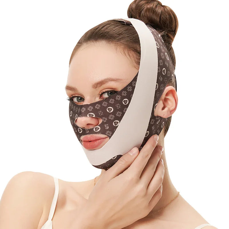 Adjustable V Face Bandage Lift Up Belt Reduce Double Chin Sculpting Qme Coffee China Mainland