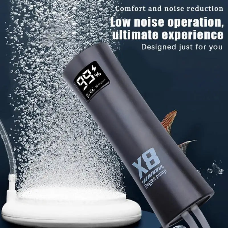 USB Rechargeable Mini Oxygen Aerator Pump Outdoor Aquarium Fishing Qme 2PCS
