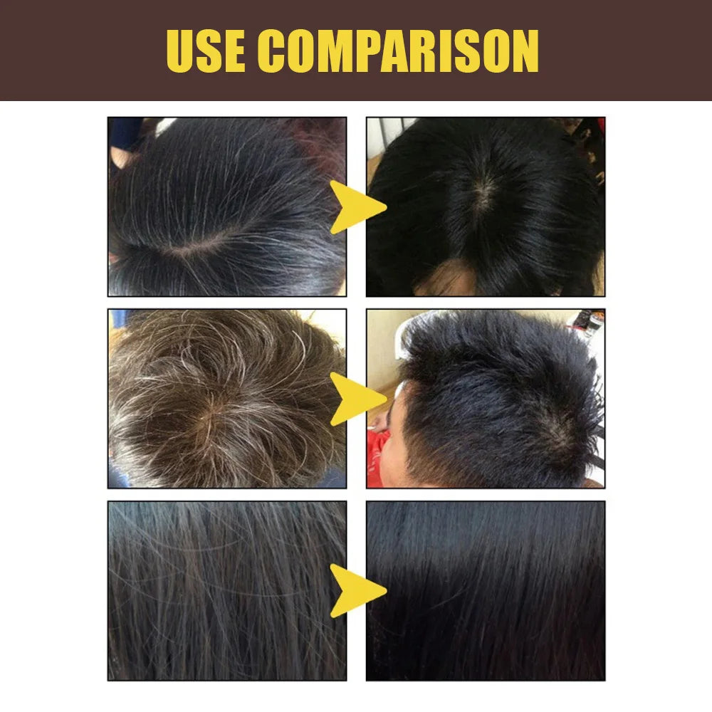 New Hair color shampoo 3 in 1 makes hair instantly from white to brown natural hair color protective sleeve for women 100ML Qme