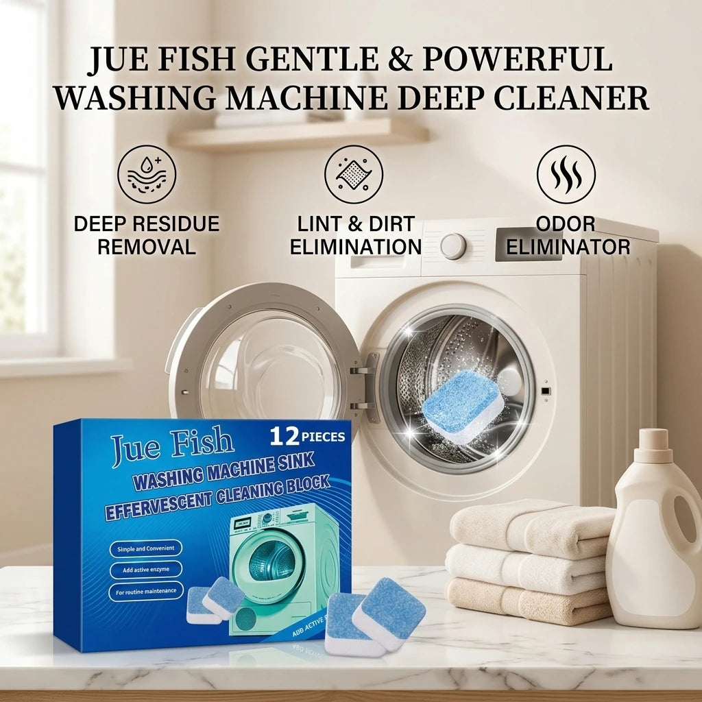Washing Machine Effervescent Cleaning Tablets Removing Stains & Scale Eliminate Odors Routine Maintenance Washer Cleaning Sheet Qme