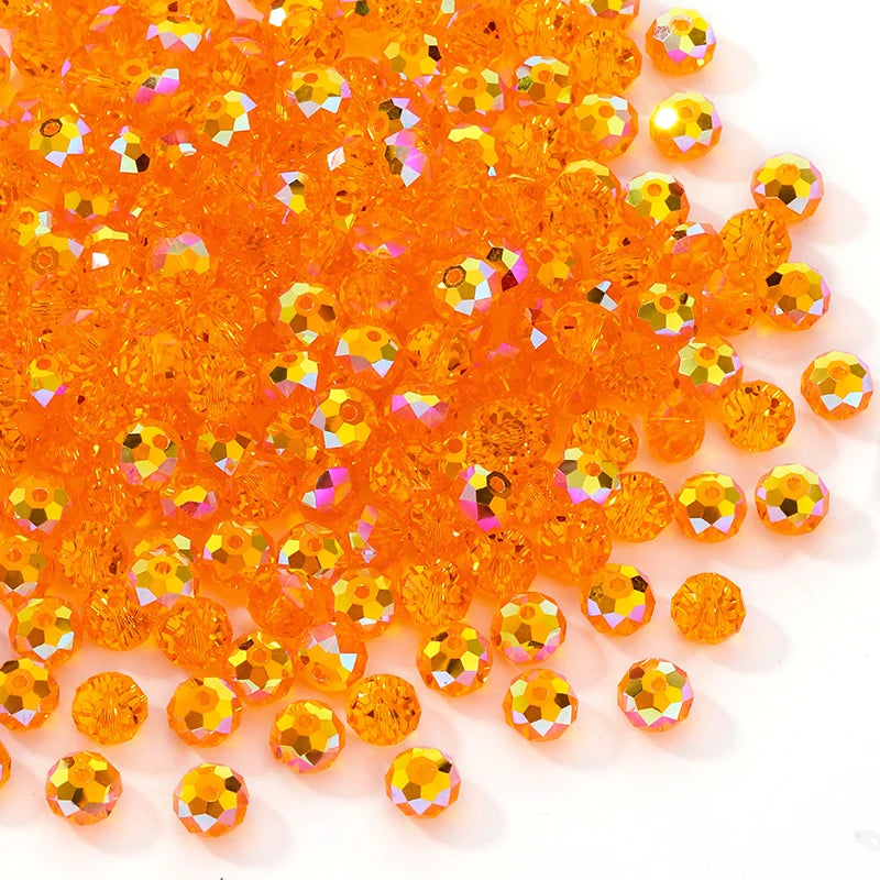 84pcs Czech Faceted Rondelle Beads 8mm AAA Crystal Glass Loose Spacer Beads for DIY Jewelry Bracelet Craft Making Supplies Qme Color 6