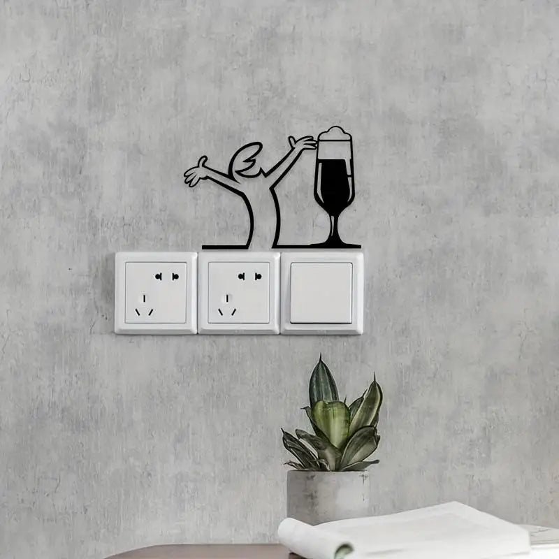 Hang Installation Line Figure Modern Metal Poster Living Room Bedroom Qme