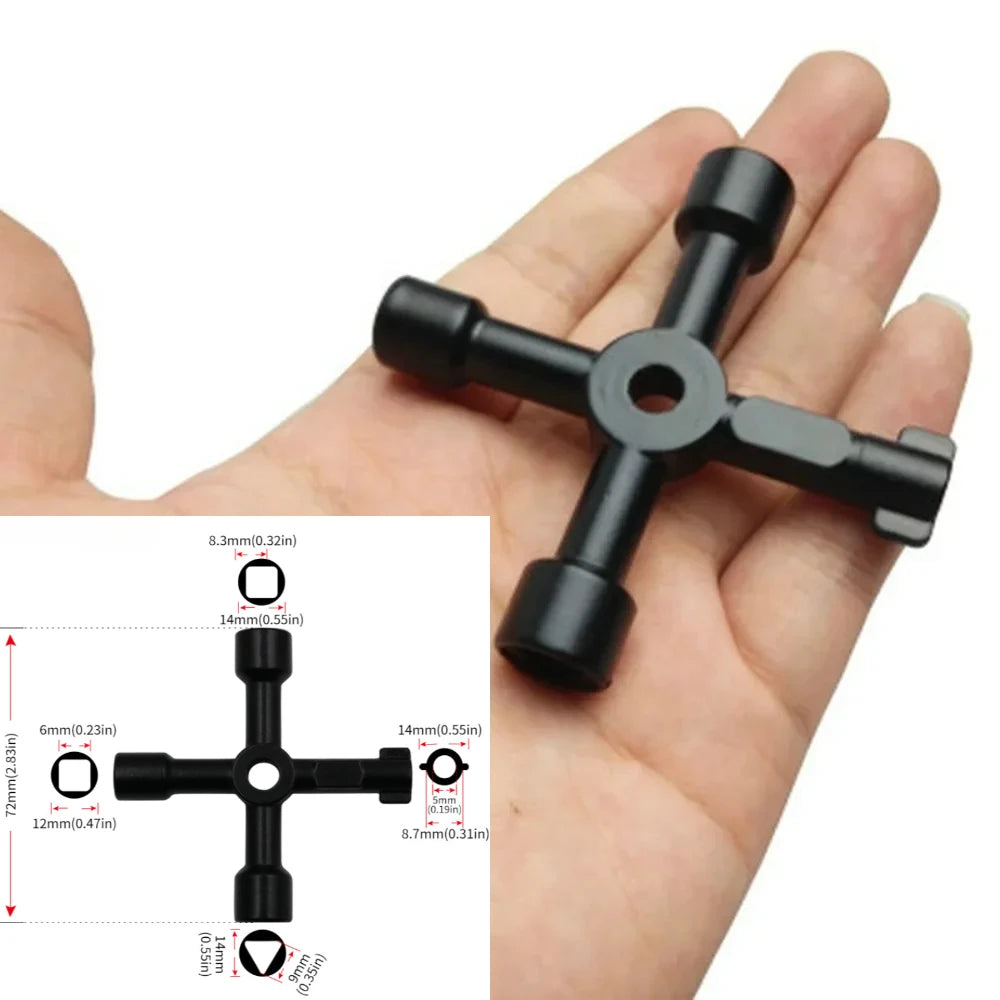 1 Multifunction Electrician Plumber Utility Cross Switch Wrench Qme Default Title