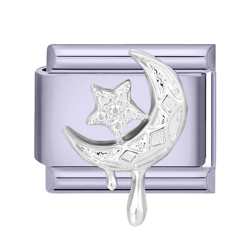 2026 Y2K Charm Beautiful Purple Sunset Zircon Italian Charm Links Fit 9mm Bracelet Stainless Steel DIY Jewelry Making Wholesale Qme Style 29