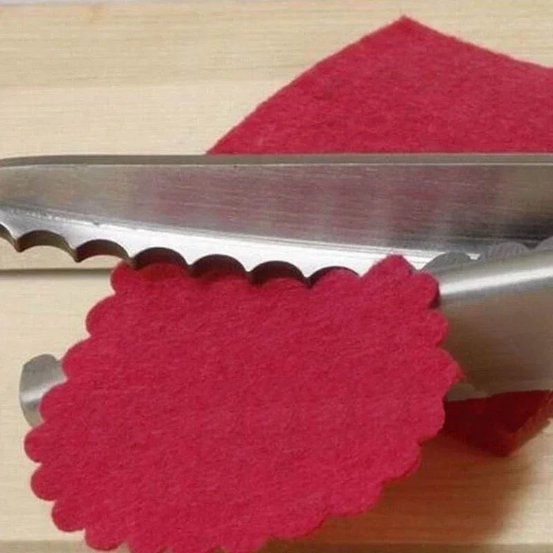 Stainless Steel Shears Lace Scissor Professional Dressmaking Zig Zag Qme