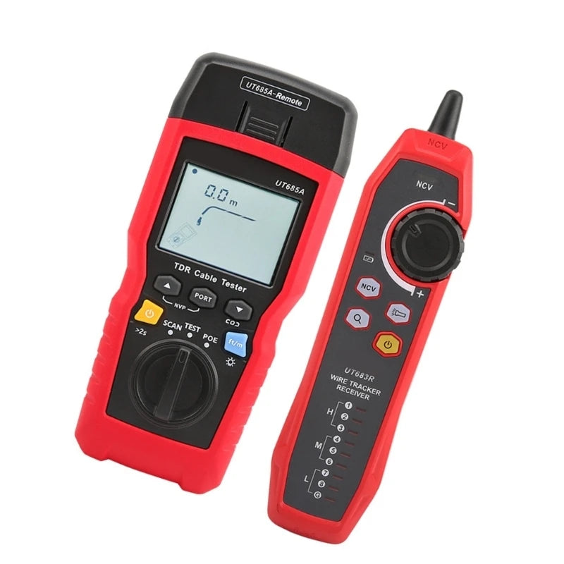 Digital Line Tester LCD Display NCV Function RJ45 RJ11 Cylindrical Qme CN