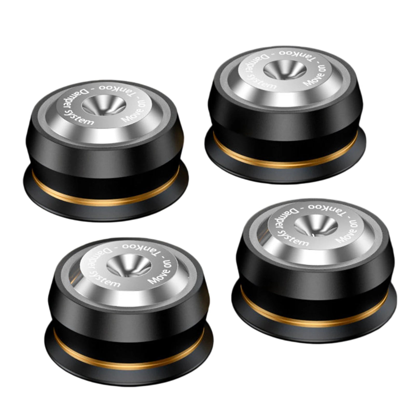 Speaker Isolation Stand Feet Stainless Steel Audio Isolation Feet 63x26mm Universal for Subwoofer CD DVD Amplifier Turntable Qme 4Pcs
