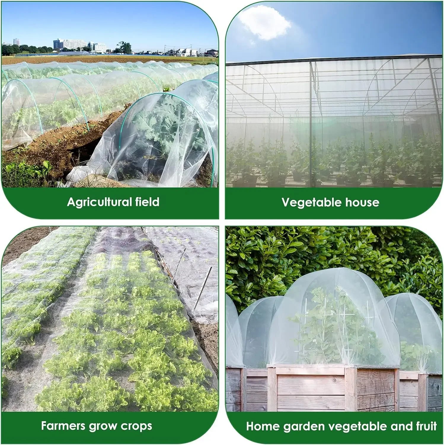 Garden Plant Insect Netting Vegetable, Flower and Fruit Care Cover Netting Pest Control Bird-proof 60 Mesh Protective Netting Qme