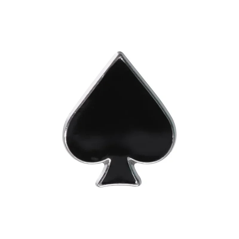 Creative Playing Cards Poker Brooch Enamel Pin Red Heart Spades King Queen Brooches Lapel Badge Funny Jewelry Wholesale Qme style 2
