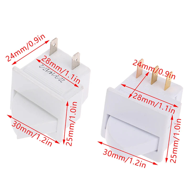 2-pin 3-pin Plug Refrigerator Door Light Switch Parts Control Qme
