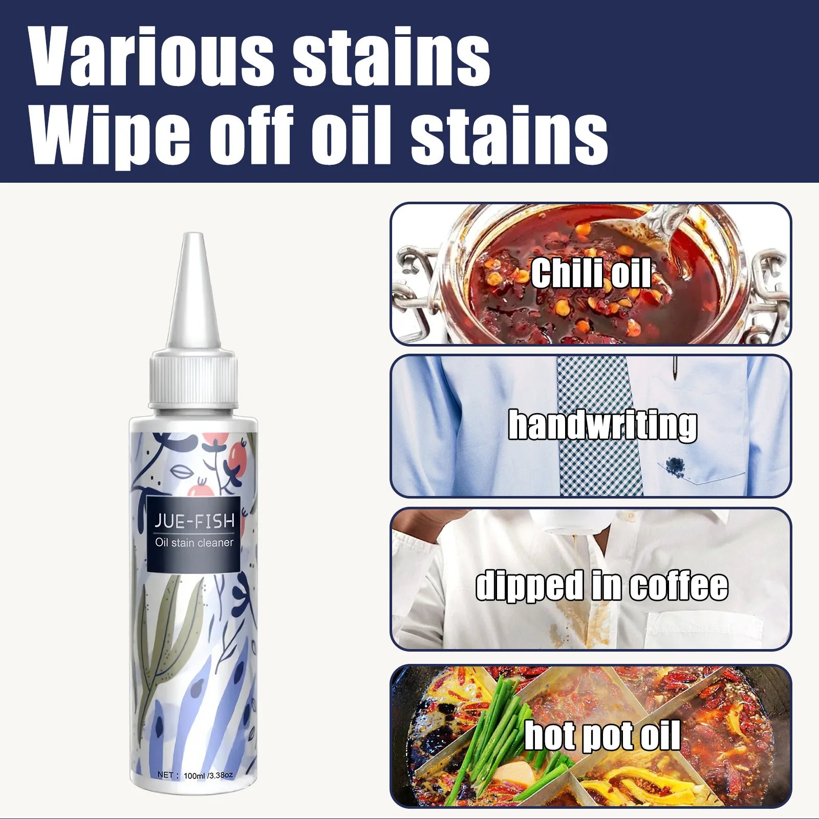 Clothes Oil Stain Remover Dust Cleaner Stubborn Dirt Oil Cleaning Washing Multipurpose Laundry Degreasing Agent for Fabric Cloth Qme