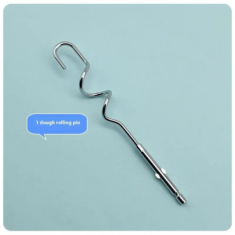 1 2 Electric Egg Beater Stirring Hook Stainless Steel Durable Qme B 1PCS