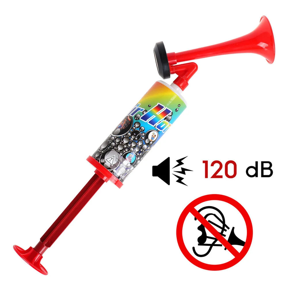 Football Championship Fanfare Reusable Air Pressure Trumpets Portable Soccer Air Cheering Horn for Football Sport Event Qme