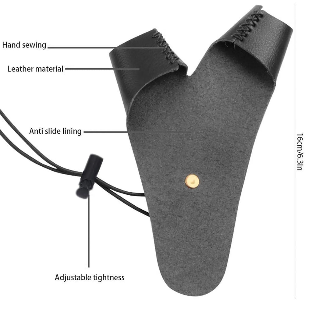 PU Leather Fishing Bracers Archery Bow Protective Durable Hand Slingshot Catapult Left/Right Hand Shooting Practice Gloves Qme
