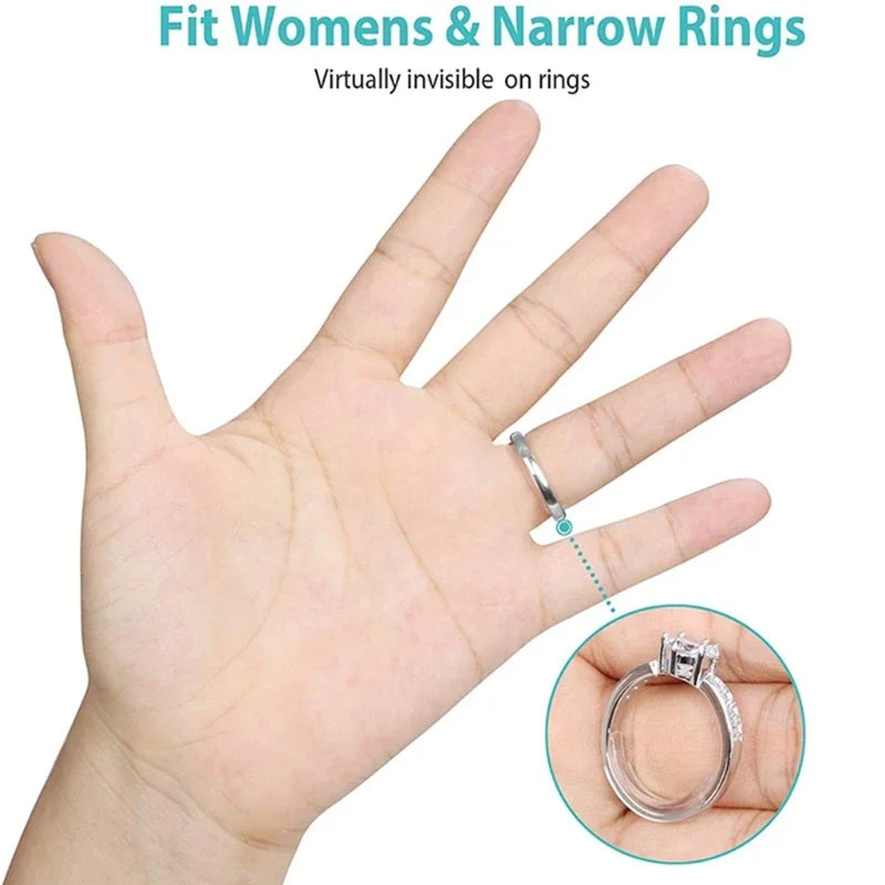 Ring Adjuster Soft Silicone Comfortable Non-slip Jewelry Tool Qme