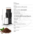 Portable Electric Coffee Grinder Full Aluminum Body USB Rechargeable Qme ZM-ECG07