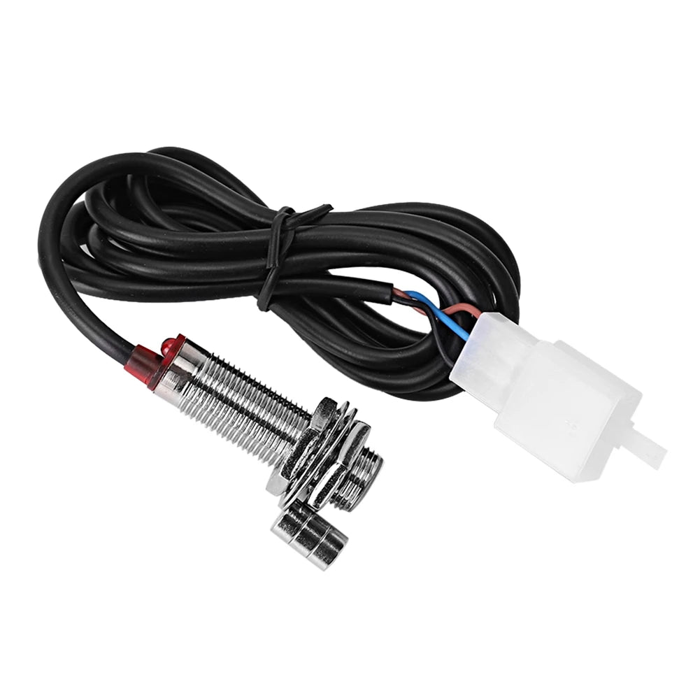 Odometer Sensor Cable Odometer Sensor Cable with 3 Magnet for Digital Speedometer Motorcycle Tachometer Tachometer Sensor Cable Qme black