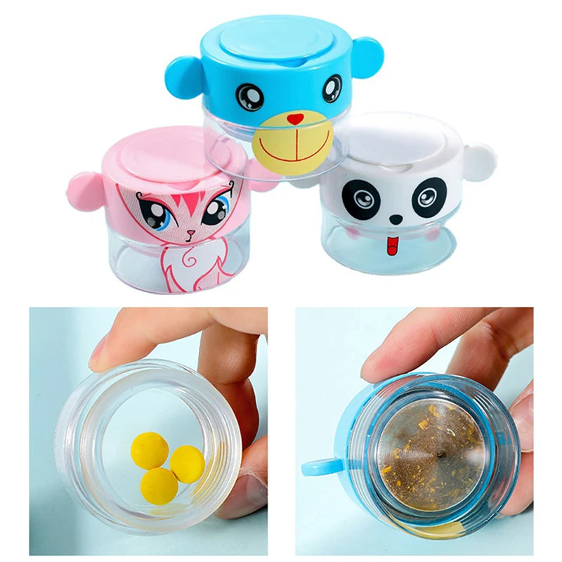 Storage Pill Crusher Plastic Grinding Box Multifunction Portable Qme