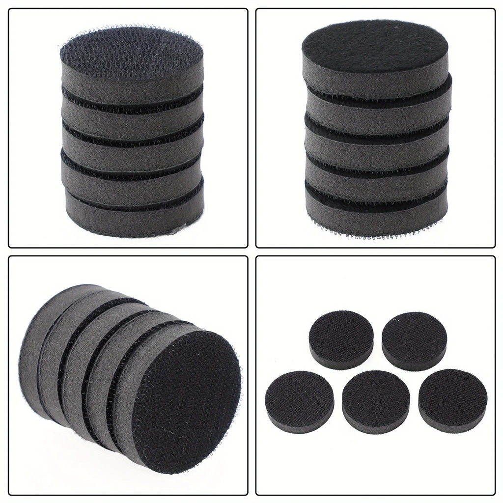 5 Pieces of 5 X 50mm Soft Sponge Interface Pad Hook Sandpaper Pad for Sanding, Polishing and Grinding Disk Baseplates Qme