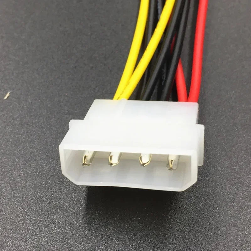 New 4Pin IDE Molex To 2 Serial ATA SATA Y Splitter Hard Drive Power Supply Cable for Adding SATA Drives for Bitcoin Miner Mining Qme