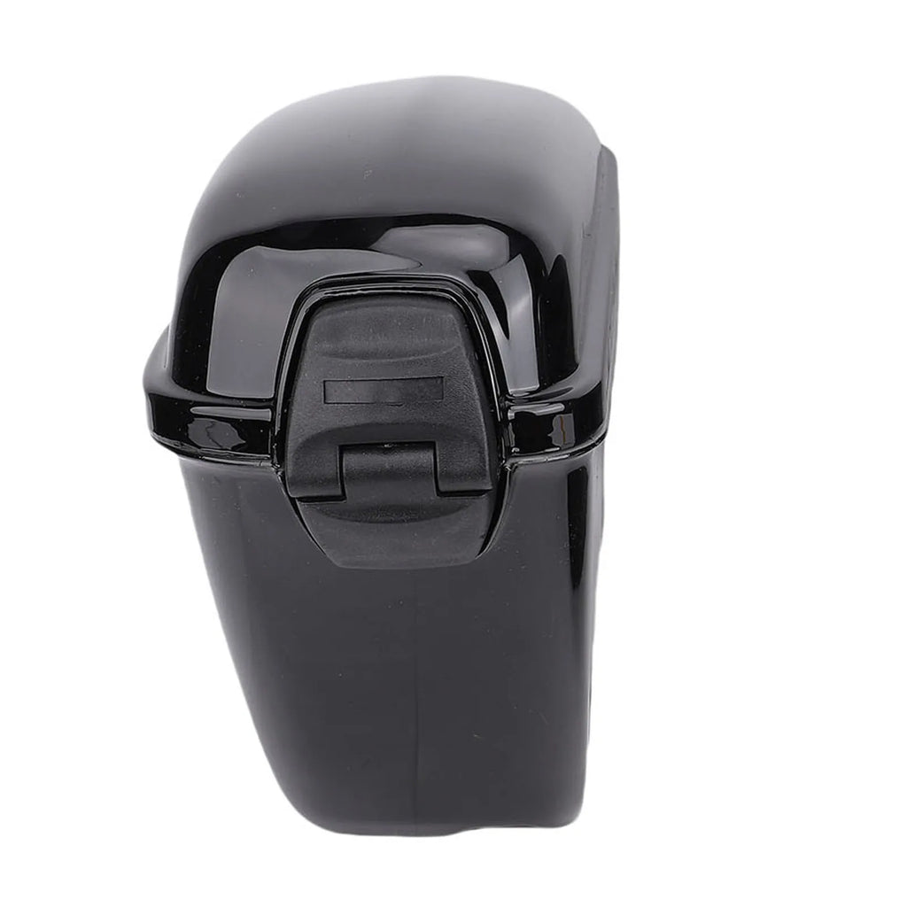 1Pair of Universal 22L Motorcycle Hard Saddle Bags with Lock Rugged ABS Motorcycle Trunk Side Storage Carrier Glossy Black Qme