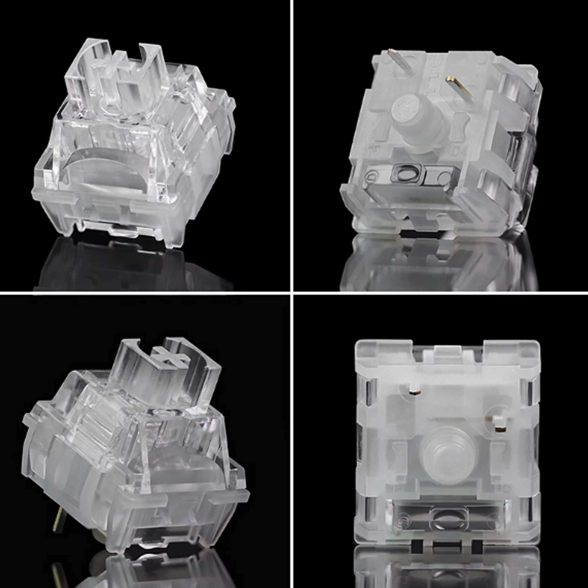 TTC Frozen Switch V2 Mechanical Keyboard Silent Switches 3 Pins Linear 39gf RGB Transparent Custom Gaming Keyboard for Gamer Qme