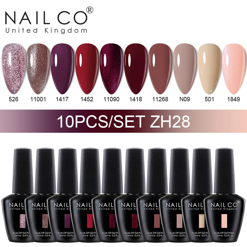NAILCO Jelly Macarone Gel Polish Nail Art All Manicure Semi-permanent Qme NC-10H-ZH28
