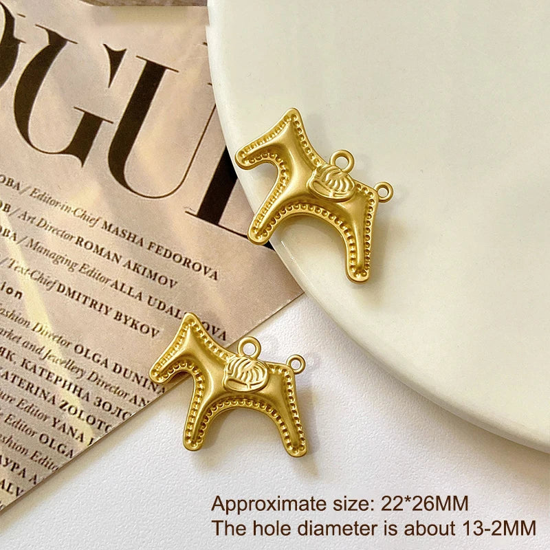 1Pcs Cute Gold Silver Color Horse Charms Pendants For Jewelry Making Necklace Earrings Bracelet DIY Accessories Supplies Qme A9