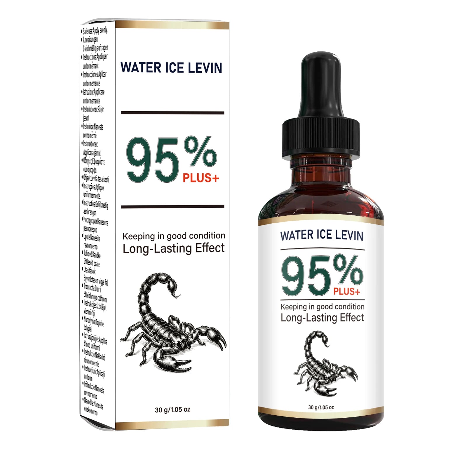 95% Plus Bee Venom Anti Aging Serum, Collagen Hyaluronic Acid Long Lasting Facial Treatment Qme Ivory 30g