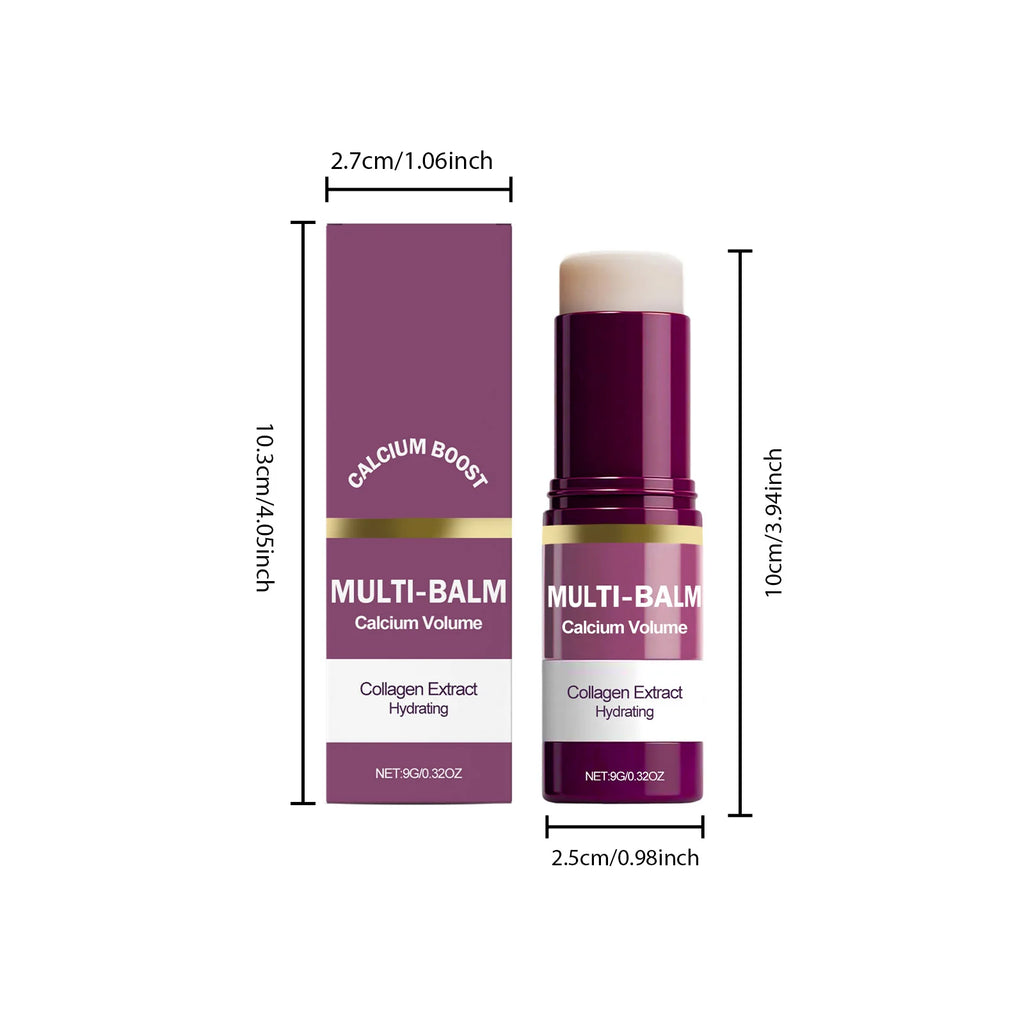 Multi Balm Calcium Volume Firming Skin Hydrating Nourishing Smoothing Collagen Moisturing Stick Suitable for Eyes Neck Face Qme