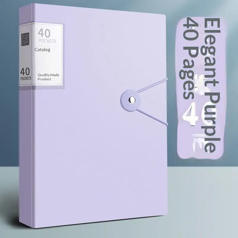 PP Transparency Waterproof Insert Brochure 60 100 Pocket A4 File Qme Purple 60 Pocket