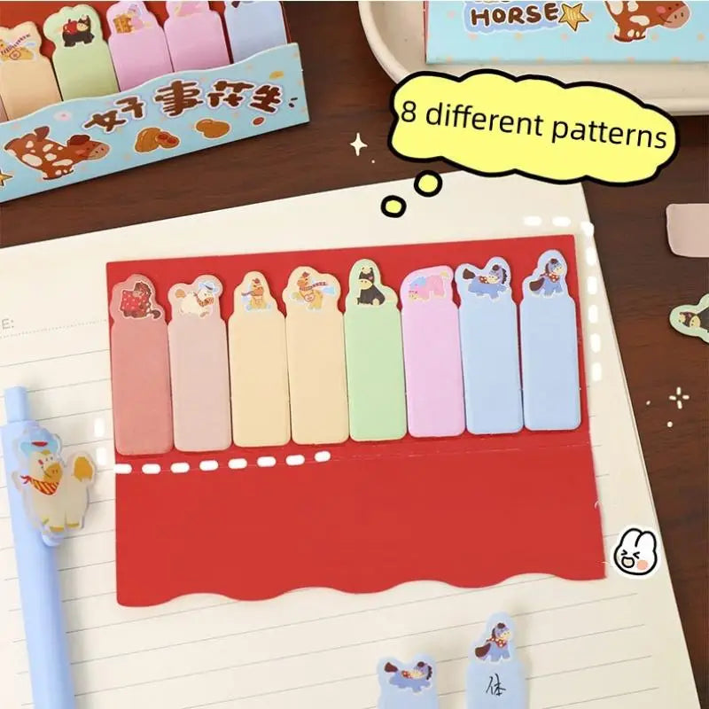 5 10Sets Cute Pony Cartoon Index Sticker Has Stickiness Tearable Qme
