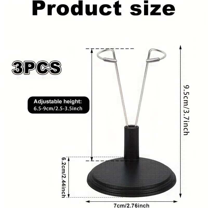 3pcs adjustable doll holder, suitable for labubu doll plastic display support accessories (excluding dolls) Qme