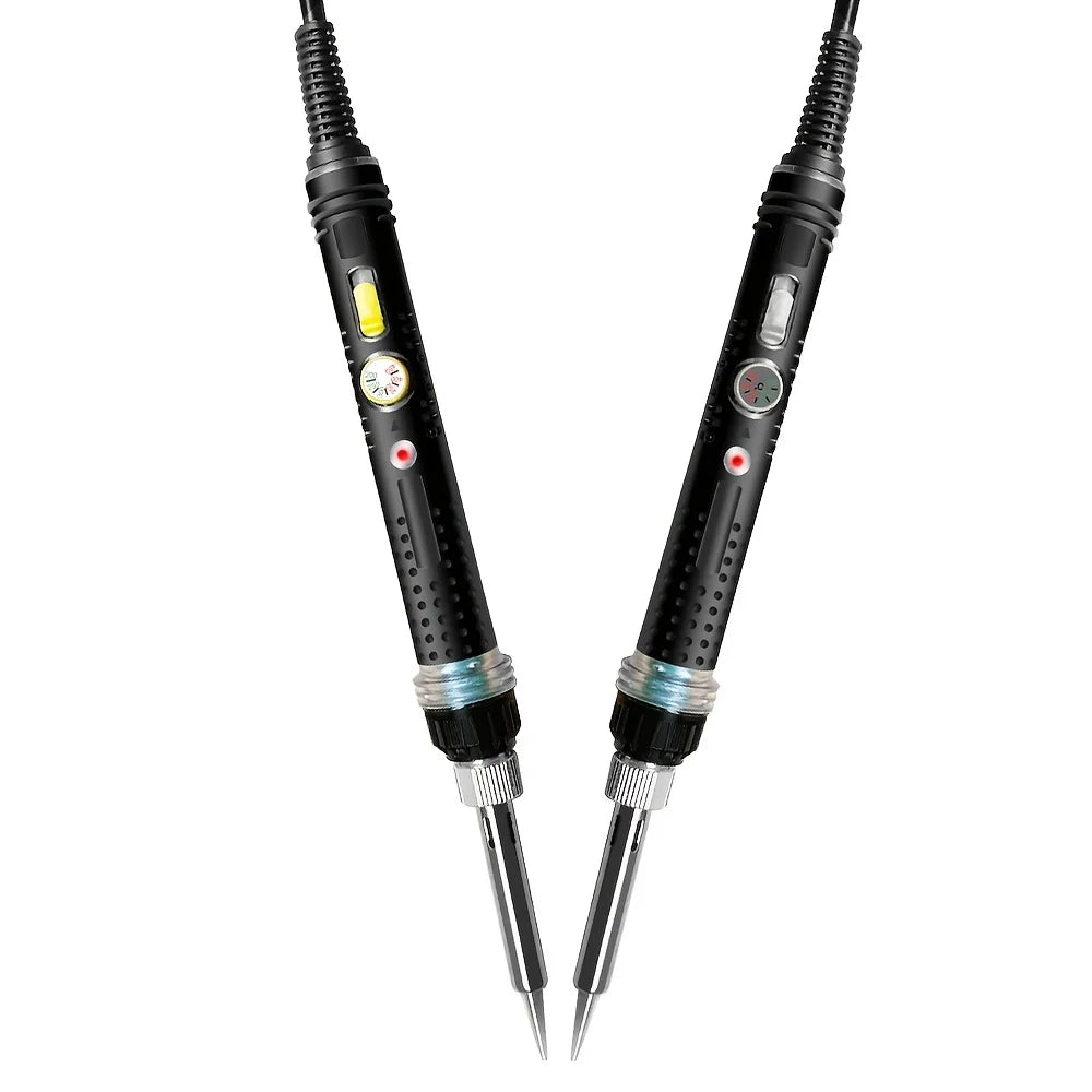 60W Electric Soldering Iron Adjustable Temperature 200-450 C Off Qme