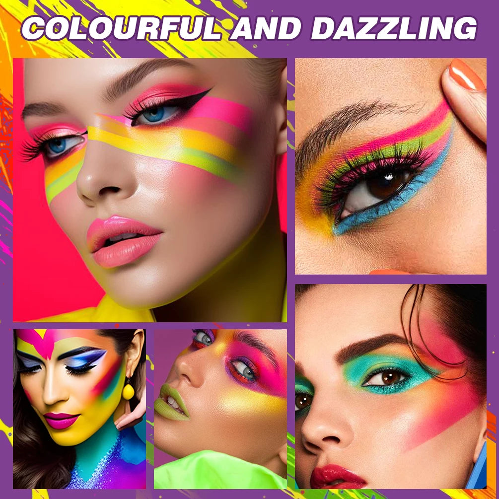 QIBEST Body Paint Stick Blendable Long-Lasting Colourful Eye Face Painting Sticks Pen Makeup Eyeliner Eyeshadow Cosmetics Qme