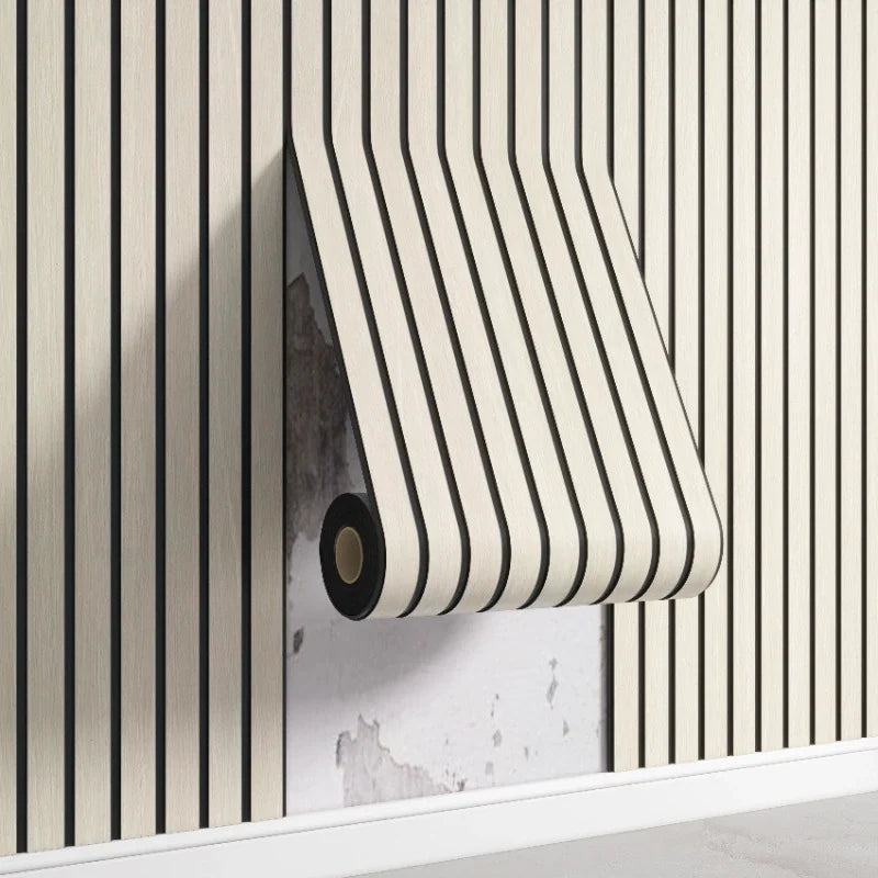 3D Wooden Grid Pattern Wall Panels Waterproof and Durable Wallpaper DIY Peel and Stick Wall Stickers for Home Decoration Qme 3 40cmX3m